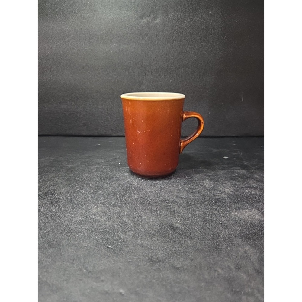 Rego Brown Stoneware Coffee Cups, Rustic Coffee Mug, Vtg Collectible Stoneware